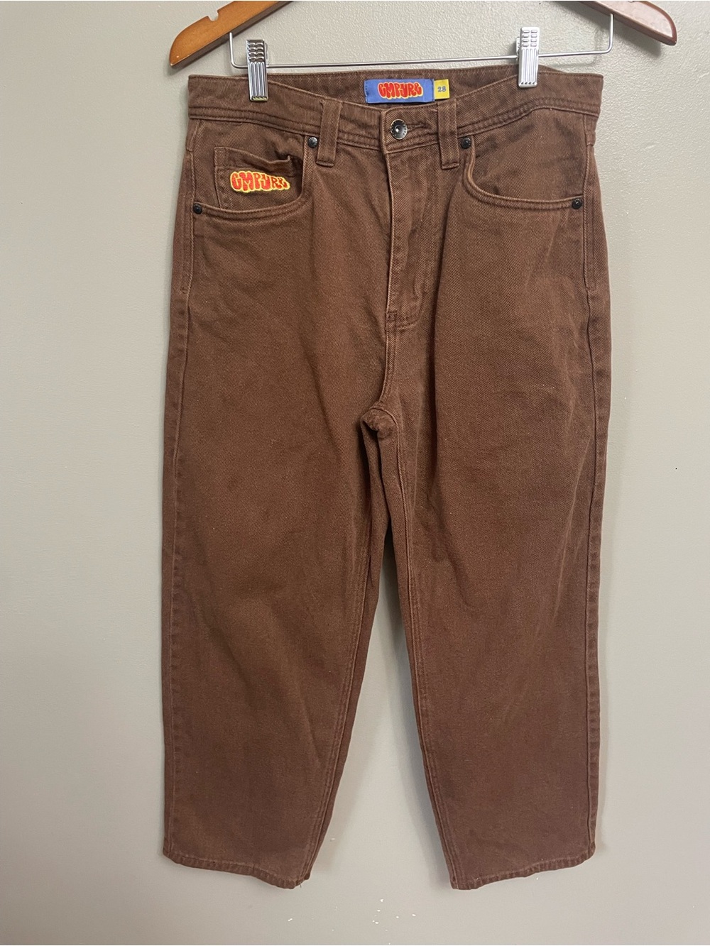 Empyre  Relax Denim Jeans Size 28 Skater Baggy Pants Y2K Style Skate Brown